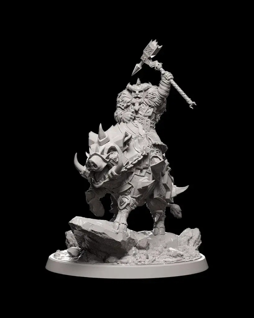 [Ice and Fire] Dwarven Rider (32mm)