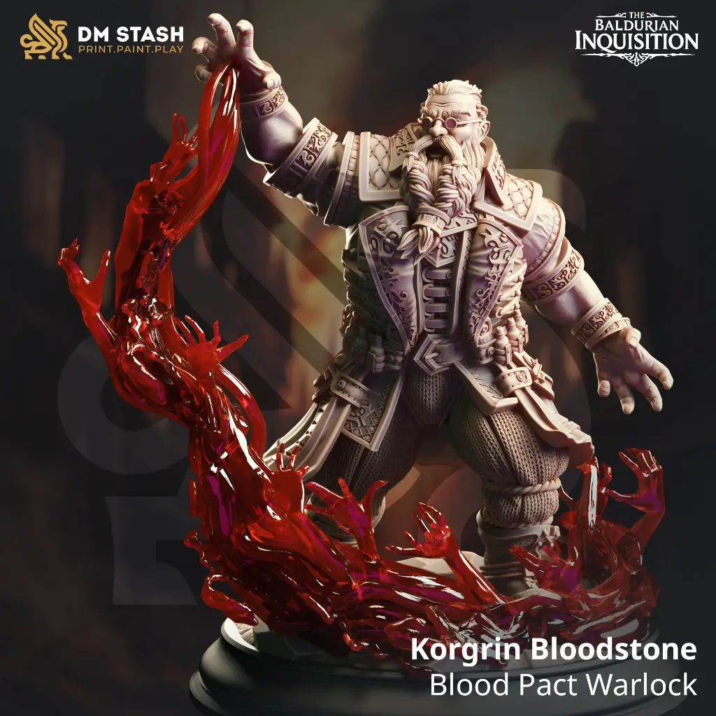 [The Baldurian Inquisition] Korgrin Bloodstone (32mm, Glasses)