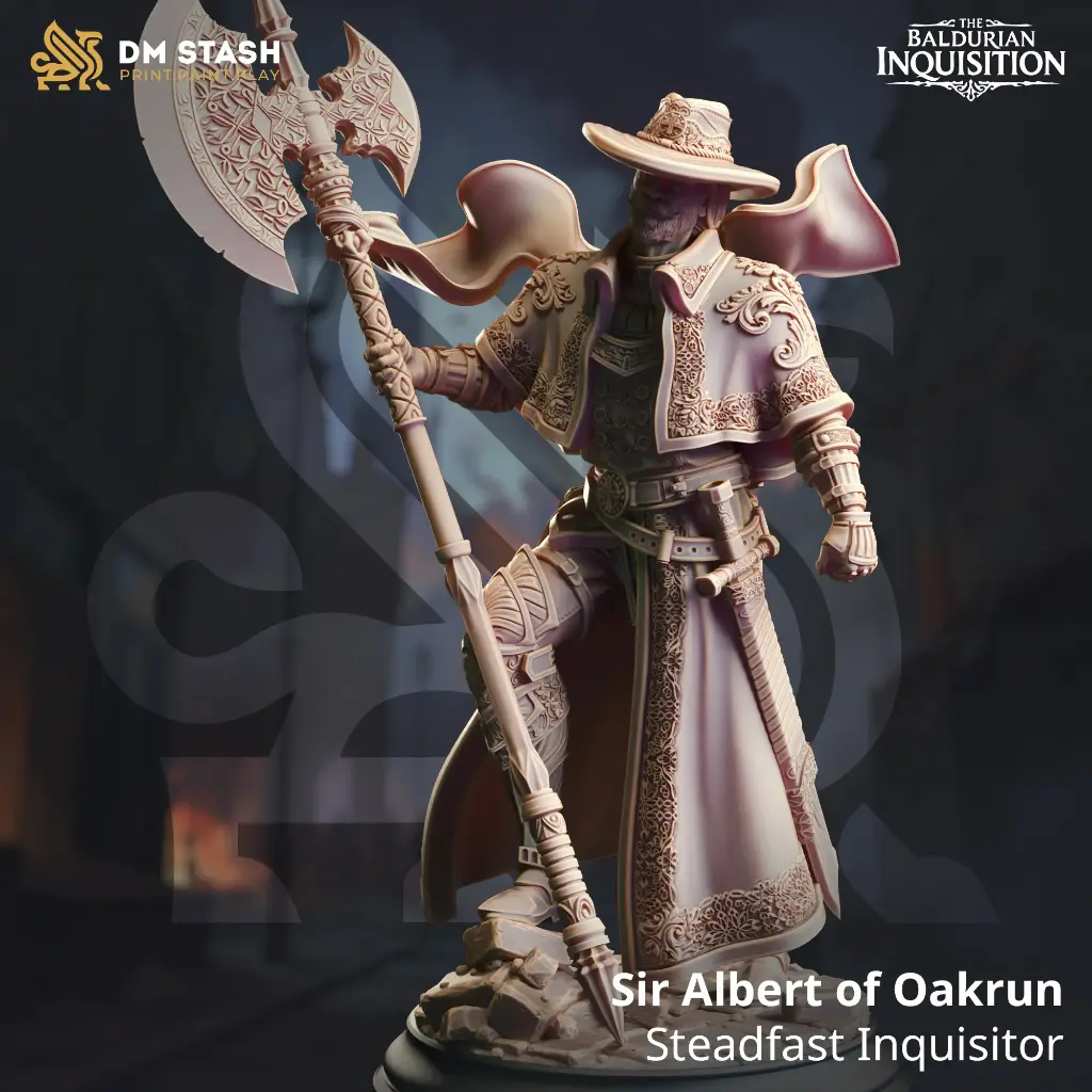 [The Baldurian Inquisition] Sir Albert of Oakrun (32mm, Hat)