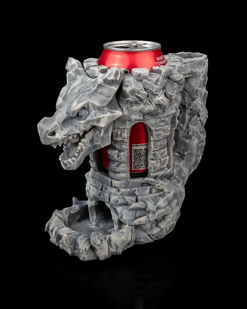 Dragon's Fortress Can Holder & Dice Tower