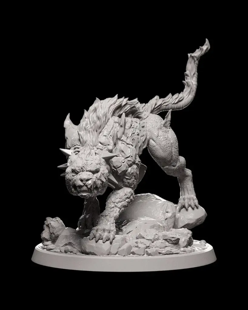 [Ice and Fire] Fire Giant Hell Hound (32mm)